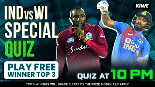 India vs West Indies Special Quiz | Play Free &amp; Win Money | KIWE | RJ Raunak