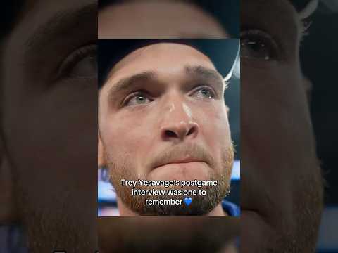 Trey Yesavage’s emotional postgame interview 🥹 #Postseason #MLB #Toronto #BlueJays #ALDS