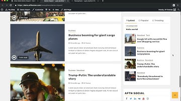 Newsphere - One Click Demo Import