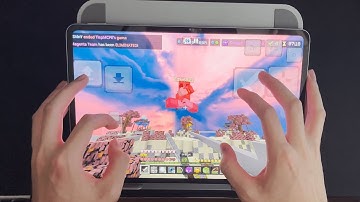 Minecraft Skywars Mobile HANDCAM on New Controls