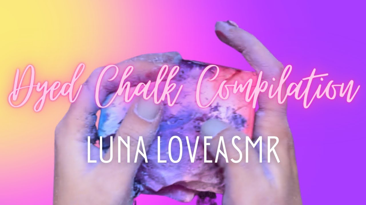 Dyed Gym Chalk Compilation | ASMR | 🌈 - YouTube