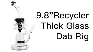 9.8" Recycler Thick Glass Dab Rig | PuffingBird.com