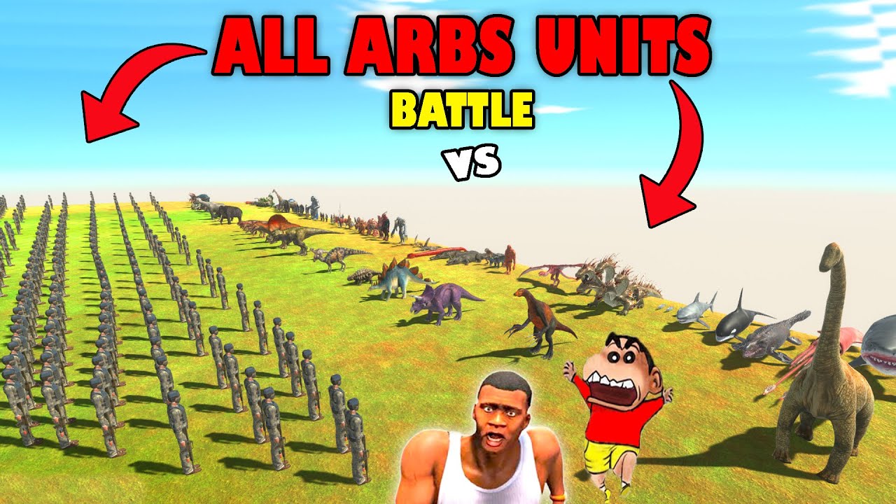 ALL ARBS UNITS fight COMMANDOS in Animal Revolt Battle Simulator with ...