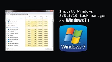 How to install Windows 8/8.1/10 task manager on Windows 7 !