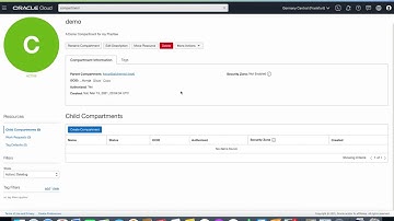 demo how to create compartments