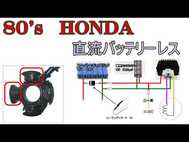 12V化 TLR200、TL125、XL125Sなど スーパーキャパシタ1.6F（電気二重層