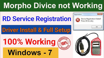morpho device registration failed press ok to retry | morpho registration failed windows 7