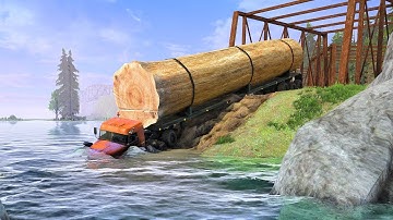 Risky Logging Trucks: Dangerous River Routes
