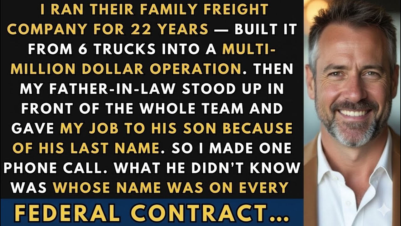 My Father-In-Law Gave My Job To His Son At 51-1 Took Every Federal Contract With Me...
