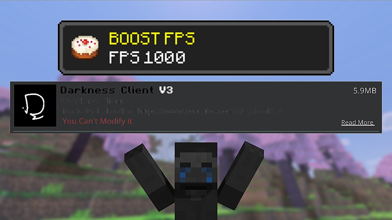 DARKNESS - V3 | FPS BOOST +1000 FOR - (MCPE) 1.21+ 🔥 