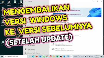 Cara Kembali ke Versi Windows Sebelumnya (Kembali ke Versi Windows Sebelum di Update)