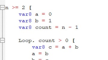 I finally compiled Fibonacci in my programming language.
