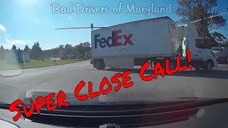 Extremely Close Call With FedEx Truck