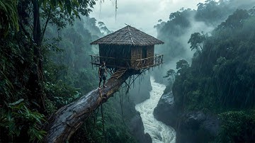 40 Days Building A Treehouse On A Giant Tree And Surviving Alone In The Wild, Bushcraft, Survival