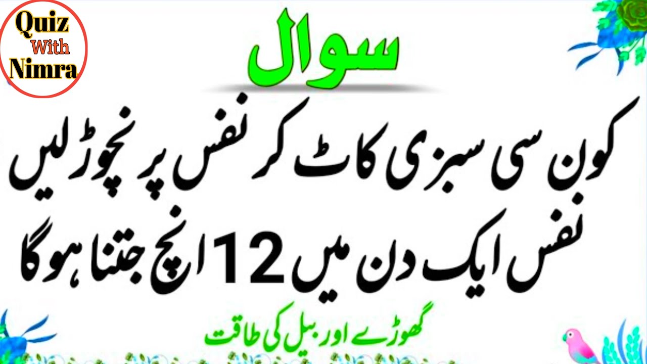 Sawal Jawab - Islamic Questions and Answers - Urdu Islami Paheliyan - Urdu Quiz - Urdu Quiz Point