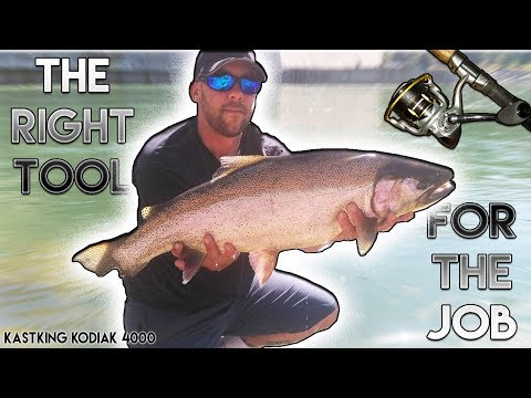 KastKing Kodiak 4000 Mega 8 Fishing Braid and Phantom Kayak Rod KastKing  Triefecta Catch HUGE Trout! 