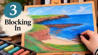 Blocking In a Soft Pastel Landscape | Building the First Colours – Part 3 screenshot 1