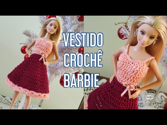 Roupa de crochê Barbie/ Ropa tejida a crochet muñeca Barbie/ Crochet  clothes for Barbie dolls 