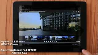 krpano 1.0.8.15 HTML5 on Asus Transformer Pad TF700T Full-HD Android 4.0.3 Tablet