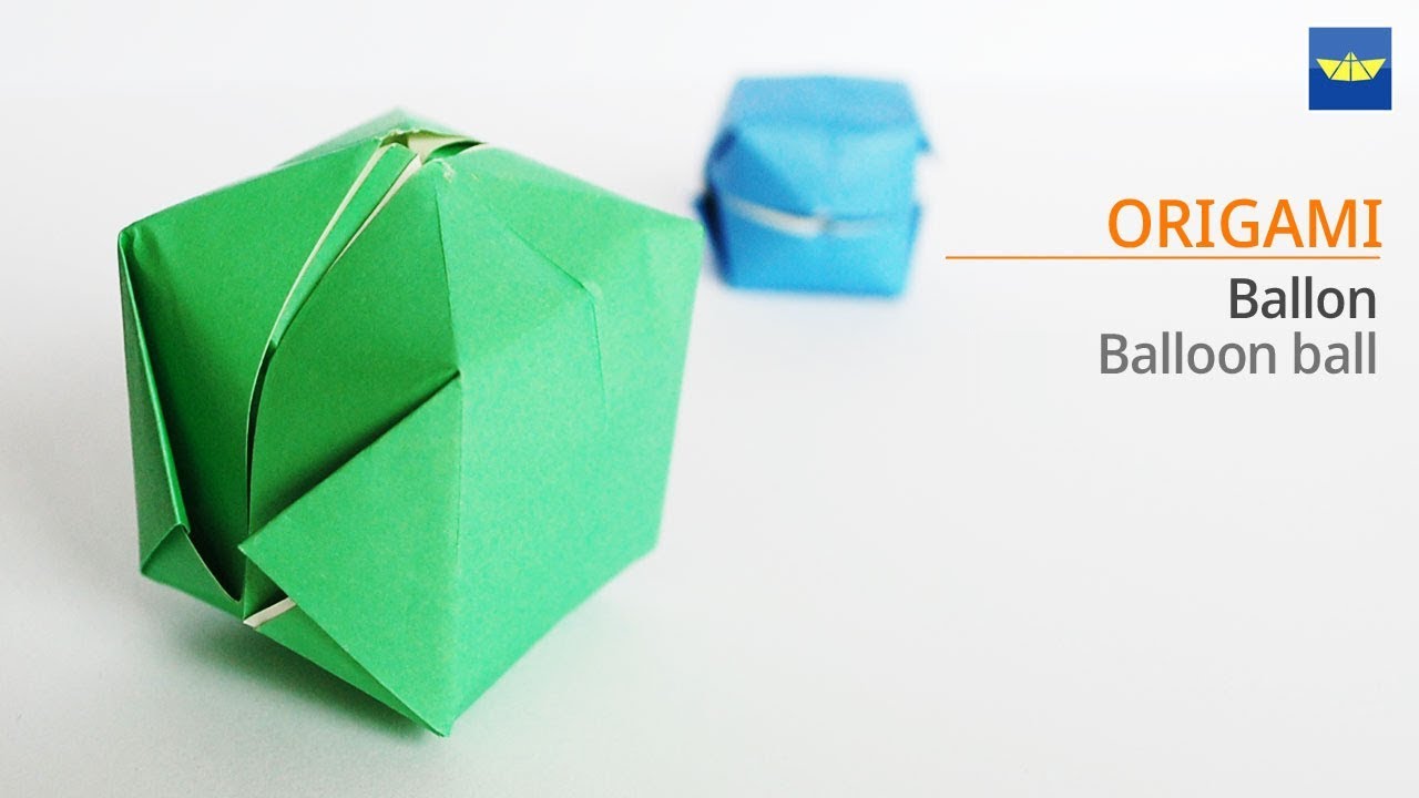 Origami Ballon falten : Einfach! Basteln mit Papier, Basteln mit Kindern, Bastelideen, Papierfalten