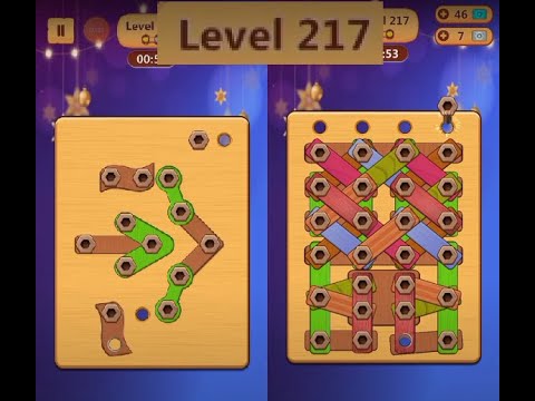 Wood Nuts & Bolts Puzzle - Level 217