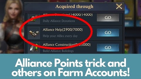 Get extra alliance points and other Helpful Tricks in your Farm Account - King of Avalon (KoA)