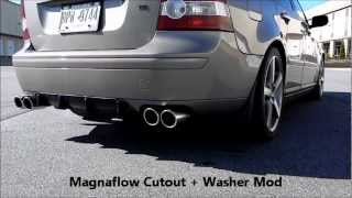 Volvo S40, Magnaflow Cutout + Washer Mod