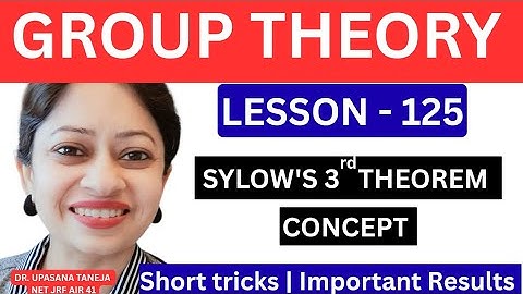 Sylow’s 3rd Theorem 🔥 Concept Made Easy explanation with examples BSc Msc NET GATE IITJAM 