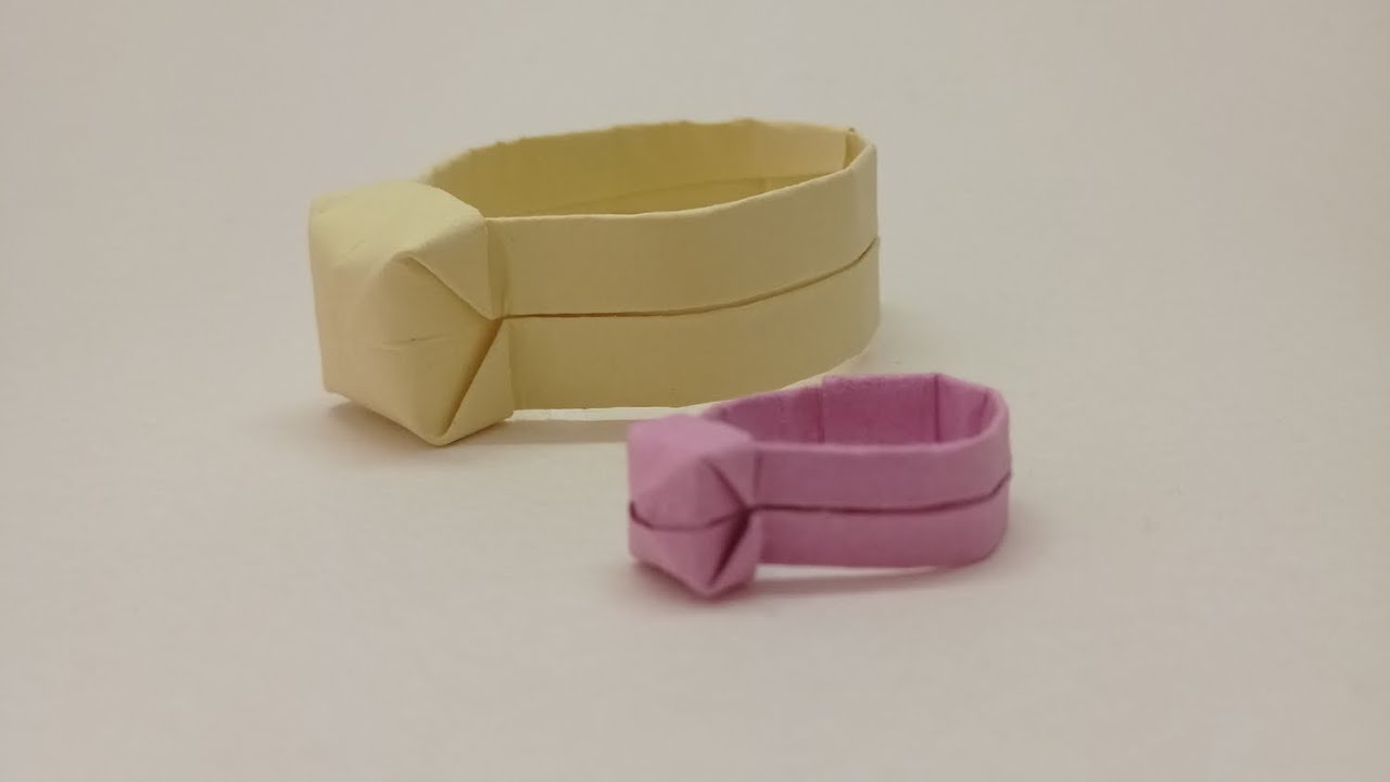 How to make a ring/ origami/ اورغامي YouTube