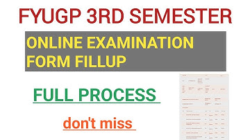 Fyugp Gauhati University 3rd semester online examination form fillup process 2025 I Can Help You 