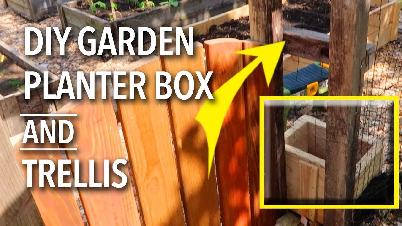 DIY Planter Boxes & Trellis for My Garden Arbor - YouTube