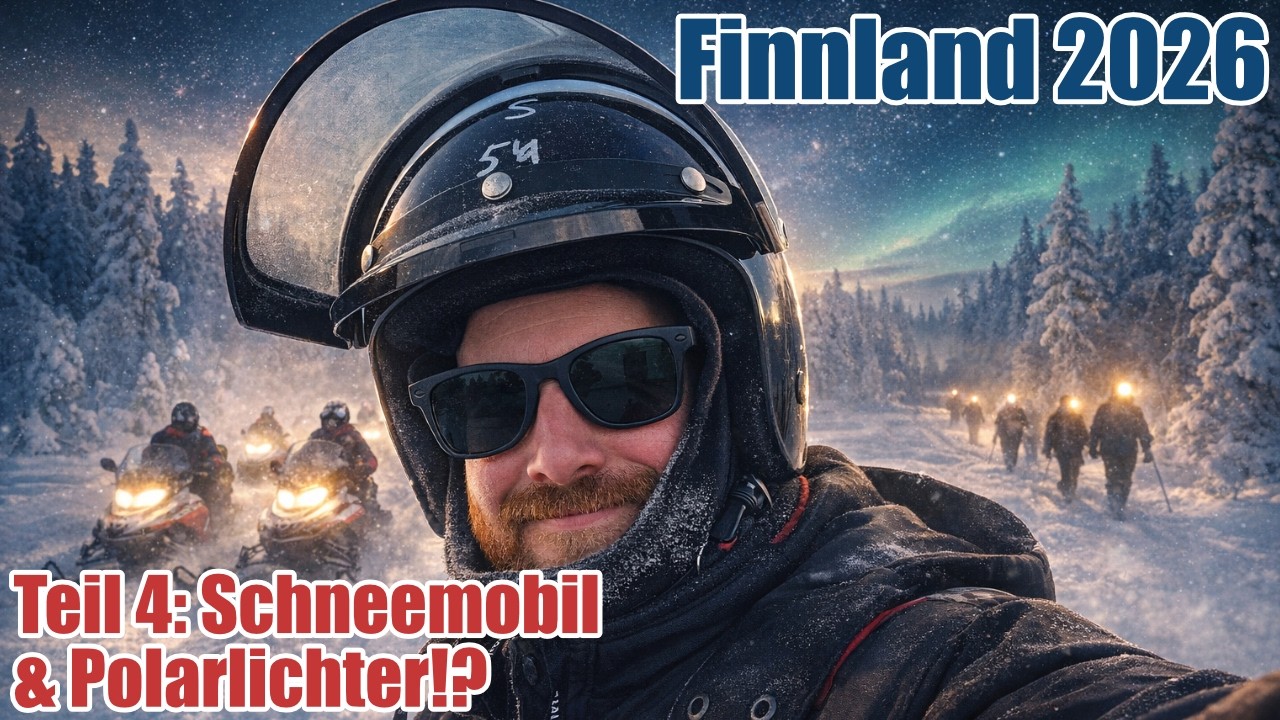 Schneemobil-Tour & Schneeschuhwanderung | Die Suche nach Polarlichtern | Finnland Reisevlog Teil 4