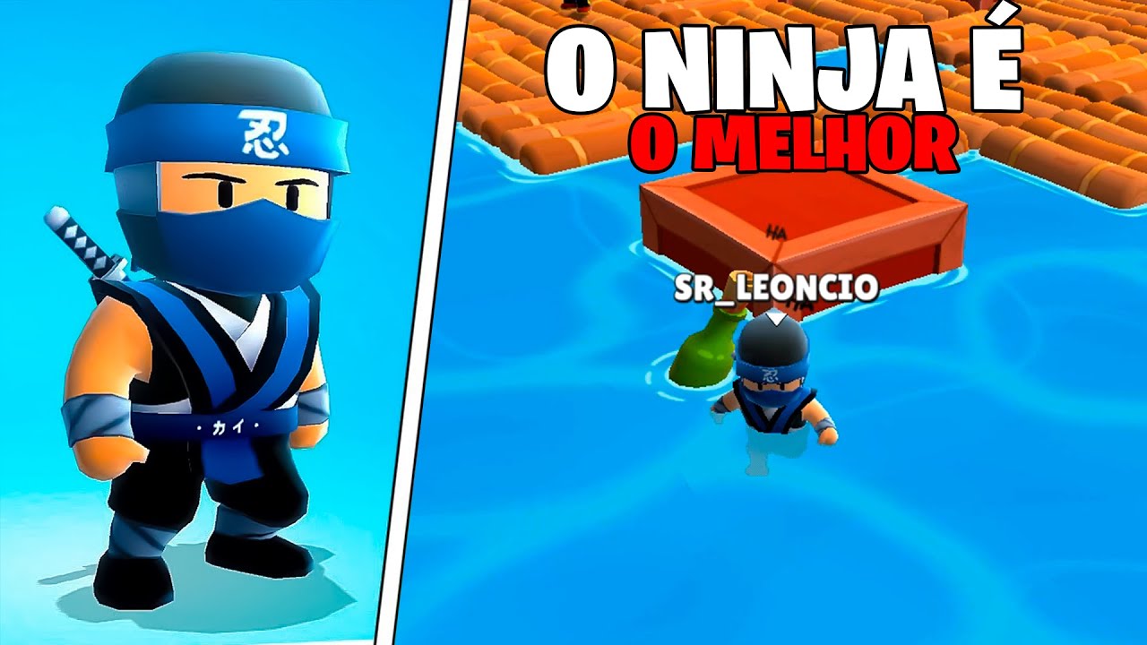 JOGANDO COM O PERSONAGEM ÉPICO [NINJA RUY] - STUMBLE GUYS 🔥 