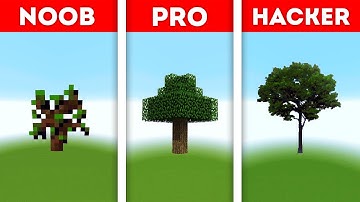 NOOB VS PRO VS HACKER Minecraft Pixel Art | Tree in Minecraft