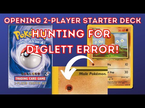 Pokemon Base Set 2-Player Starter Deck Opening - Hunting for the Diglett  ERROR Card! - YouTube
