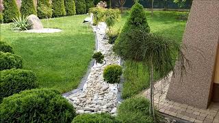 Strumyk w ogrodzie - Ogród przydomowy piękny ogród pod Lublinem