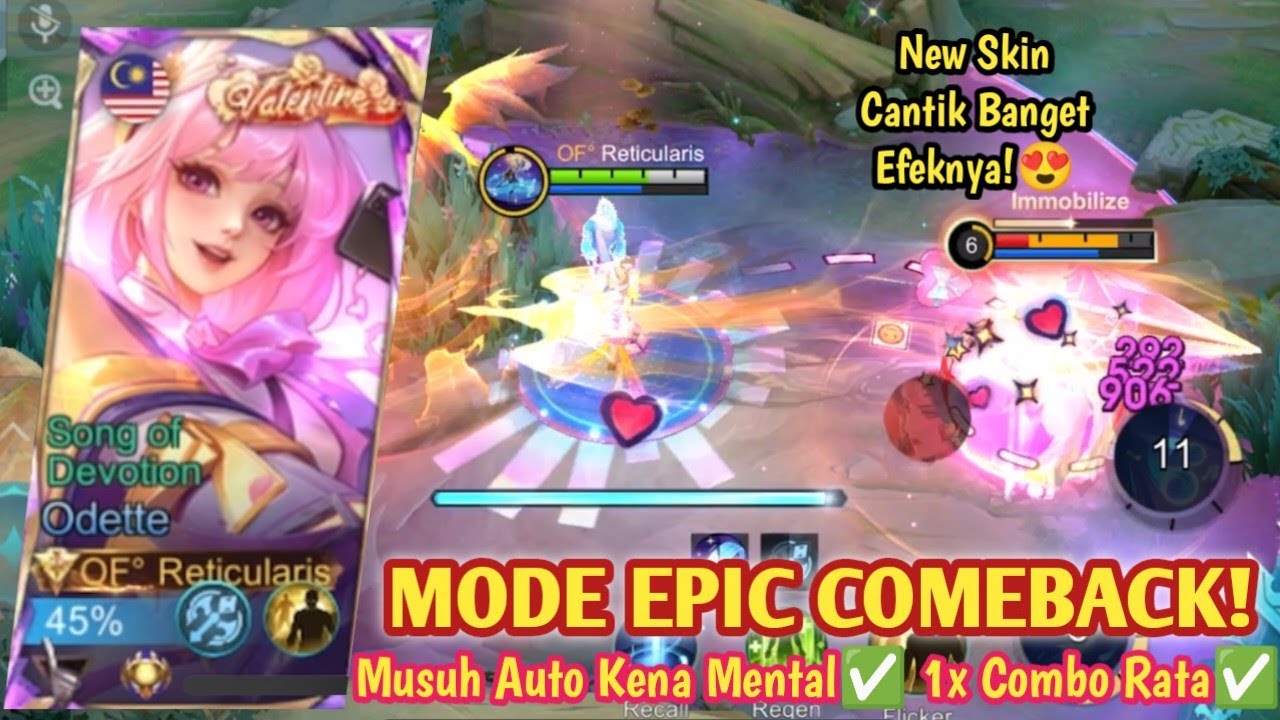 DIKIT LAGI KALAH UNTUNG EPIC COMEBACK! ODETTE MODE SERIUS! BUILD ODETTE TERSAKIT 2026 - MLBB