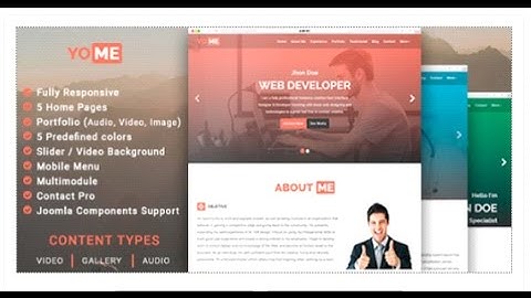 YoMe - Multipurpose Resume Joomla Template | Themeforest Download