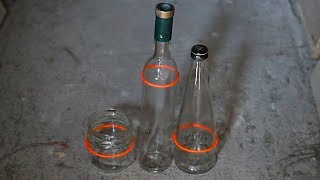 how to cut glass bottle at home