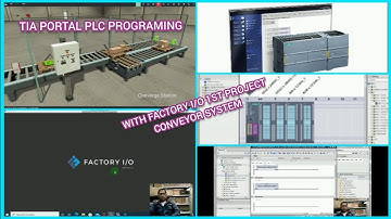 SIEMENS TIA PORTAL PLC PROGRAMING.WITH FACTORY I/O 1ST PROJECT...CONVEYOR SYSTEM..