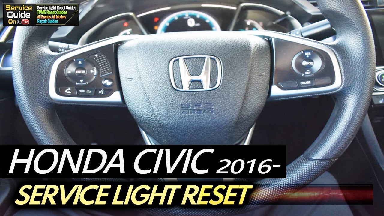 Honda Civic 2016- Service Light Reset / Oil Life Maintenance Reset