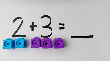 Kindergarten Math Addition using MathLink Cubes #1