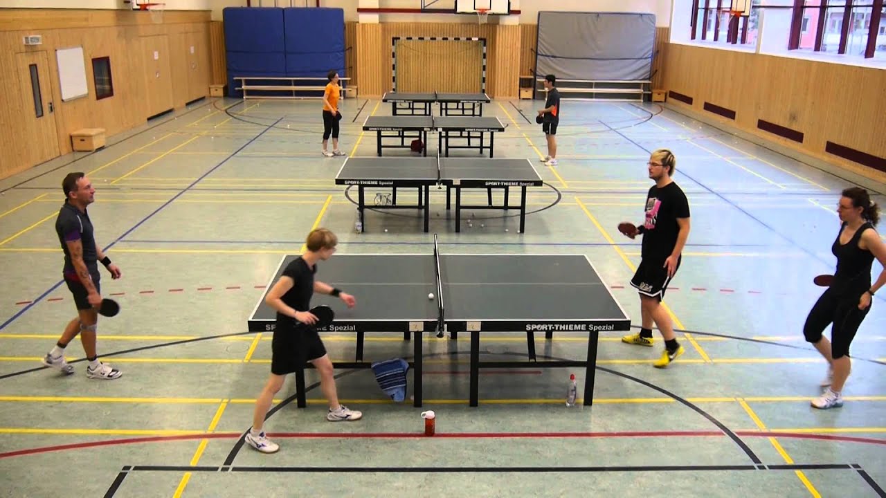 table tennis doubles free-play - YouTube