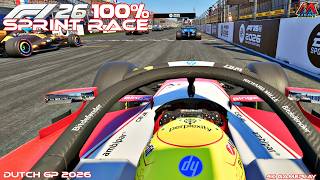 F1 26 100% Sprintrennen Lewis Hamilton Ferrari | Großer Preis der Niederlande 2026 | 4K Gameplay screenshot 1