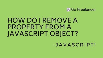 How do I remove a property from a JavaScript object?