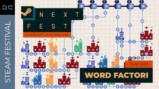 DC | Steam Next Fest | Word Factori (Demo) - Buchstaben- und Wort-Rätsel im Factorio-Style screenshot 4
