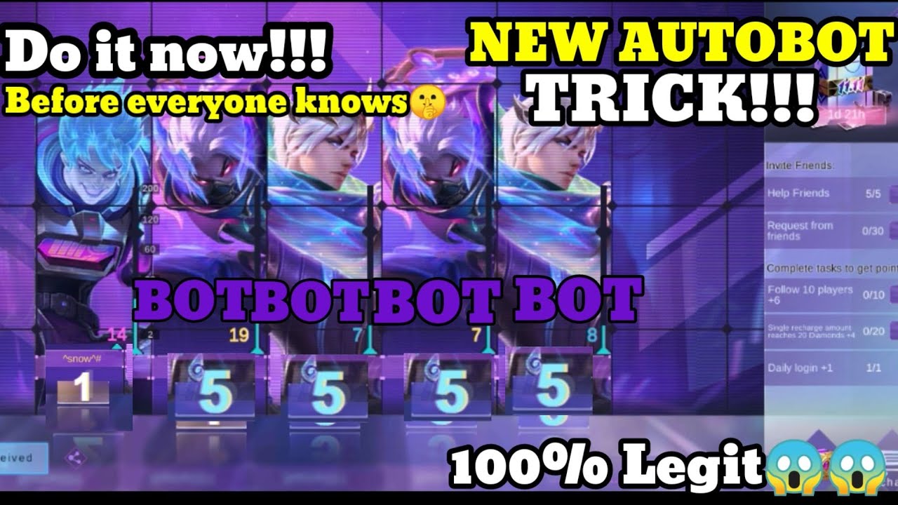NEW AUTOBOT TRICK! BOT ENEMIES! PROMO DIAMONDS EVENT MOBILE LEGENDS BANG BANG