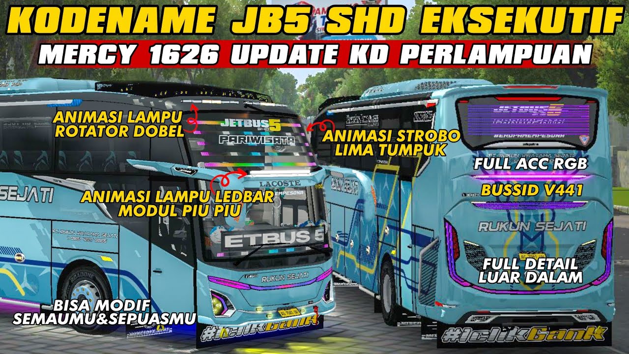 EH BUSET😱MERIAH BANGET TUH KD😍KODENAME JB5 SHD MERCY 1626 EKSEKUTIF BY FAUZAN SERIES ||BUSSID V4.4.1