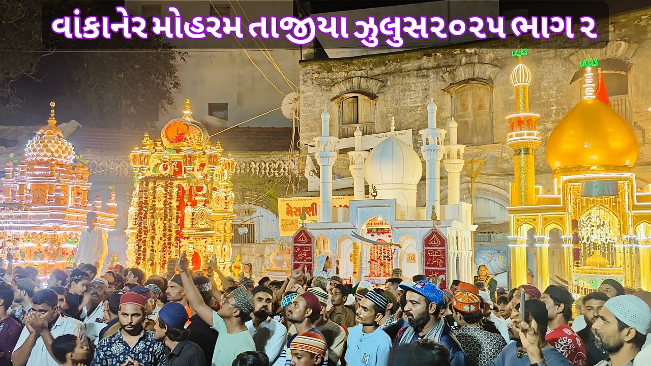 Wankaner Muharram Tajiya jhulus 2025 | વાંકાનેર મોહરમ તાજીયા ઝુલુસ ૨૦૨૫