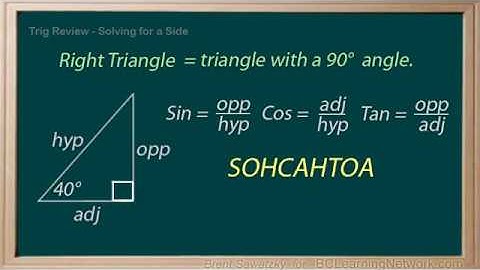 WCLN - Physics - Trig Review 1/2 - Solving for a Side
